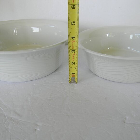 NEW Temp-tations Woodland Nostalgic S/2 Shallow Coupe Bakers WHITE 1.5 QT 2.5 QT - Picture 6 of 8